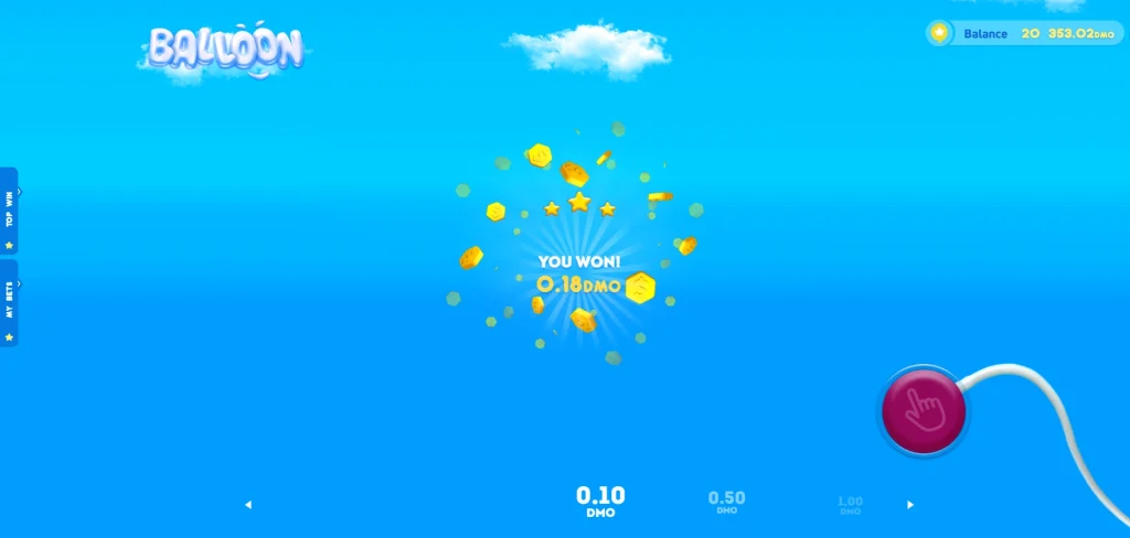 Baloon game win.